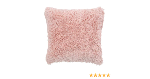 blush fluffy cushions