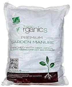 HASIRU Garden Manure Vermi compost enriched with Neem & Azolla 5kg (Brown)