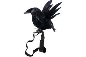 Svarta kråkor Artificiell svart Halloween-fågel cosplayrekvisita med