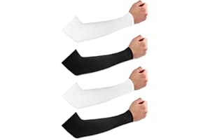 RHHGHY Unisex 2 szt. Rękawy Unisex Oddychające rękawy anty-UV do siatkówki, jazdy na rowerze, koszykówki, biegania, pracy na świeżym powietrzu, gier