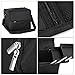 Hotrose Large Space Makeup Case Jewellery Box with Shoulder Strap (Black)