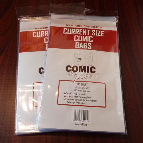 Preisvergleich Produktbild Comic-Schutzhüllen Current Size-Bags (Hüllen mit Lasche) 200 Stück