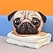 Produktbild 3D Hund Katze Gesicht Auto Kissen Reise Sitzkissen, Auto Kopfstütze Kissen Sofa Stuhl Rücken Unterstützung Reise Büro Kissen mit Aktivkohle