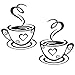 Produktbild Hacoly Kaffee Tasse Wandaufkleber Rot Herz Kaffetasse Wandsticker Küche Glasfenster selbstklebend Aufkleber Wandtattoo Esszimmer Wanddeko Ideal für die Dekoration Ihres Hauses - (Größe: 31cm x 18.7cm)
