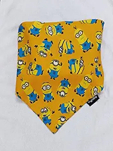 Minion Cartoon Print on Dog Bandana/Scarf Small and Big Size pet Bandana (L-XL)