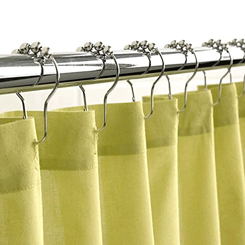 Goldge 15pc Duschvorhangringe Aufhängeringe Edelstahl Mit Gleitsystem ,Groß Duschringe Shower Curtain Rings für Duschvorhang - 4