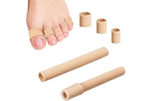 XWANLI 2 Pack Gel Tube Toe/Finger Bandage - Pain Relief from Blisters, Corns, Calluses and Other Ailments Causing Sore Fingers and Toes Gel Tubes 15mm Long (Small(Diameter 1/2 inches))