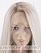 Chantiche Natural Looking Dark Roots Long Ombre Blonde Wig Straight Hair Synthetic Lace Front Wigs UK for Women Side Part Heat Resistant Fiber 22 Inches