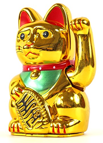 Winkekatze MANEKI NEKO 6″ / 16cm gold - 2
