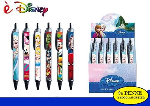 24 Disney Mickey Mouse Avengers Spiderman Frozen Princess Minnie Pens