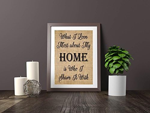 Personalized Home sign burlap print, Personalised gift, Gift for Couple, Gift for spouse - (Frame and Matte are NOT Included)