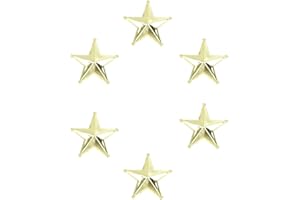 TOYANDONA Mini 3D Gold Stars Christmas: 50pcs Xmas Pentagram Star 3cm Tiny Charms DIY Gold for Crafts Holiday Tree Decoration Tree Topper