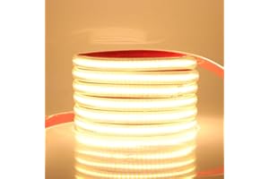 Wisada COB Tira LED 220V Blanco Frio 6000K CRI>90 Brillo Alto Luminiscencia Lineal Alta Densidad 288LED/M Impermeable Luces LED para Gabinete Sala de estar Dormitorio,TV, Bar (3m, Blanco cálido)