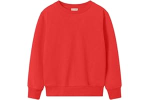 Style Lockers® Kids Boys Sweatshirt Back to School Fleece Plain Jumper Crew Round Neck Pullover Uniform Top Size Age 5-13 Years