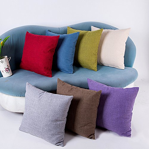 Pingenaneer Hautfreundlich Kissenhüllen Dekorativ Sofa Kissenbezug mit einem Feinen Reißverschluß für Erwachsene als auch für Kinder Blau 45 x 45 cm - 3