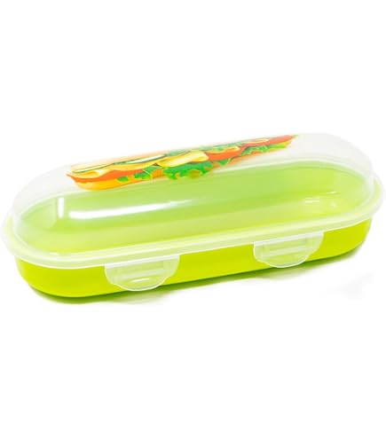 Boîte à Sandwich Extensible TATAY - Lot De 2, Design Compact Réglable (18-25 Cm), Compatible Micro-ondes, Lave-vaisselle Et Congélateur, Sans BPA (bleu Et Vert Menthe)