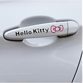 4 Adet Set Sevimli Hello Kitty Kapı Kolu Oto Araba Aksesuar Sticker