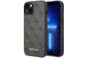 CG MOBILE Guess GUHCP14SG4GFGR - Carcasa rígida para iPhone 14 de 6,1", Color Gris y Gris