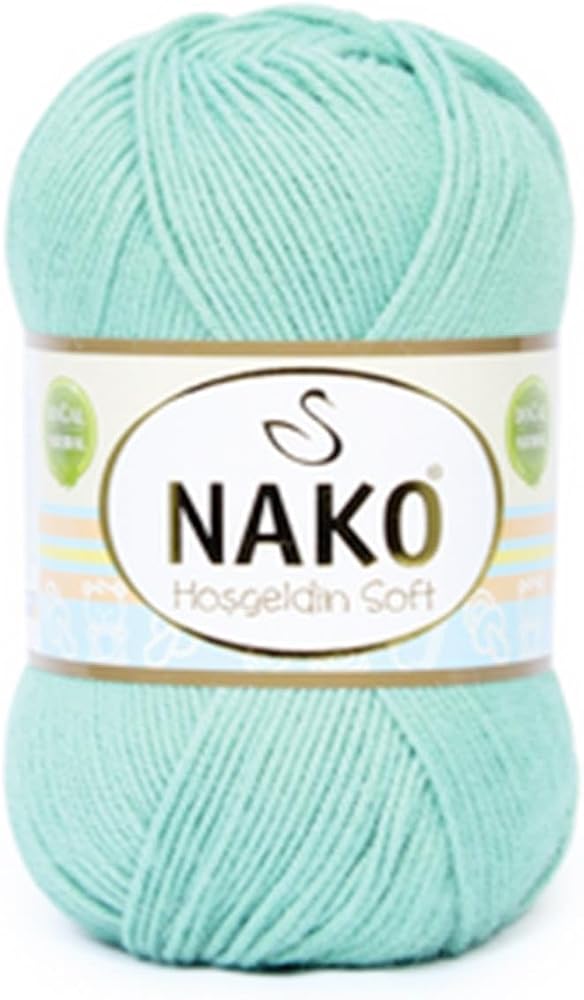 Nako Hoşgeldin Soft Bebek Yünü El Örgü İpliği 100 Gr 10600 Azur