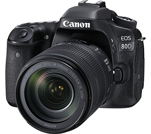 Canon EOS 80D Plus EF-S 18 - 135 mm IS USM Lens - Black