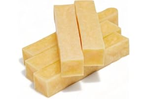 Dilecti Huesos de Queso Naturales - Los Masticables Naturales Muy Sabrosos, Duros y Duraderos Mantendrán a su Perro Ocupado Durante un Tiempo. (Talla M, Juego de 5)