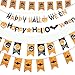 Produktbild Shihsiboss Happy Halloween Bunting, Halloween Vlies Dekoration 5 Stück, Innen/Außen hängende Banner, Kürbisgeist Hexen Fledermaus hängende Flagge für Halloween Party Dekoration