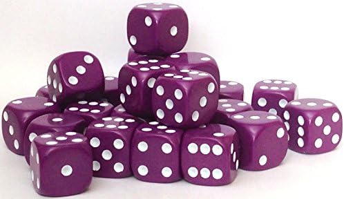Big Cherry Dice, 24 x 16mm Round Corner Spot - Purple