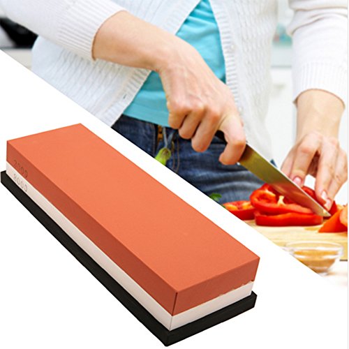 Whetstone Grit Messer Schärfen Stein Schleifen Werkzeug Anti-Rutsch-Basis enthalten (3000/8000) - 5