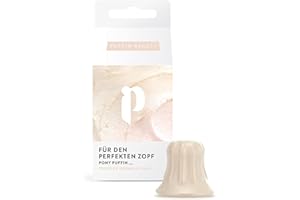 ‎PONY PUFFIN pony puffin VANILLA | Für den perfekten Zopf voller Volumen & Halt - Made in Germany | Latexfrei & vegan | Hebt Deinen Zopf auf das nächste Level | Beige für alle hellen Haare