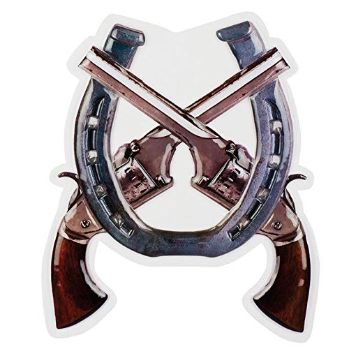 Preisvergleich Produktbild PARTY DISCOUNT® Wand-Deko Pistolen & Hufeisen, 47x 40 cm