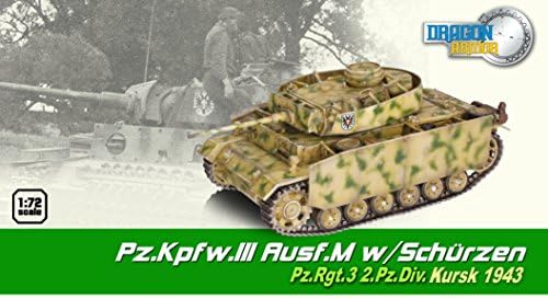 Dragon Armor 1:72 Scale Pz.Kpfw.III Ausf.M w/Schurzen Pz.Rgt.3 2.Pz.Div. Kursk 1943 Replica Model 60451