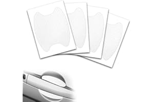 EIYVPRA Film de protection pour poignée de porte de voiture, 4PCS de protection anti rayures pour poignée,Carbon Fiber Protection Film pour film de voiture, protection de peinture autocollante(9*10cm Blanc)