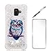 Produktbild Samsung Galaxy A6 2018 Glitzer Hülle, Laixin Handyhüllen Glitter Süße Flüssig Bewegende Fließend Flüssigkeit Silikon Weich TPU Bumper Luxury Original Schutzhülle Case Cover Durchsichtig+Touchstift+Displayschutzfolie-Eule