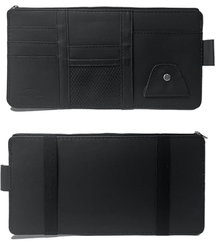 Scatola portaoggetti per visiera parasole per auto, porta carte