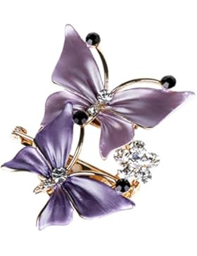Merdia Elegante Zwei Schmetterlinge Legierung Brosche mit Strass
