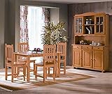  La Factoría Muebles - Alacena 3 puertas en pino macizo, talla 130 x 197 x 42cm