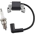 MCHNIC Ignition Coil with Spark Plug for Briggs & Stratton 300E 450E 625EXi 500E 575EX 08P500 08P600 093J02 09P600 09P700 Lawnmower Replaces 798534 799582 593872