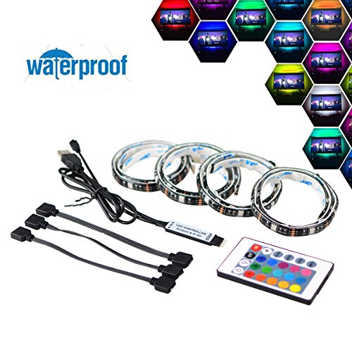 Simfonio lluminación De Retroiluminación LED TV 2M USB LED Tira De Luz Con Control Remoto Para 40 A 60 Pulgadas HDTV, Monitor De PC