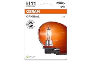 OSRAM ORIGINAL LINE 12V, H11, halogen headlight lamp, Single Blister (1 lamp), white
