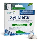 OraCoat XyliMelts - 40 Adhesive Discs Against Dry Mouth and Tooth Decay - Mild Mint Flavour