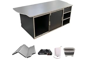 K´Foam Store Kit Aménagement Van pour VW T5, T6, T6,1 Multivan et Californie sans Meuble latéral avec Accessoires et Matelas Visco Inclus