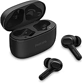 Philips TWS TAT1109BK/00 Kablosuz Bluetooth Kulaklık, Mikrofon, &Ccedil;ubuk Tasarımı, IPX4 ve G&uuml;&ccedil; Kaynağı, 24 Saat Toplam Siyah