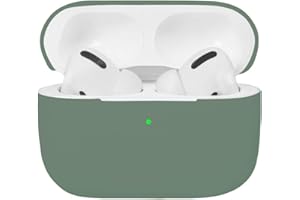 WATRUER Airpods Pro Hülle, ultradünnes, weiches, silbernes Silikon, stoßfestes, rutschfestes Schutzzubehör Abdecketui für Apple Airpods 3 Ladekoffer - Mitternachtsgrün