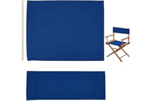 GORGECRAFT 1 Ensemble de Housses de Siège Rechange pour Chaise Réalisateur Bleu Marine Housse en Tissu pour Siège et Dossier en Toile avec Bâton Bois Pliable Chaise Maquillage