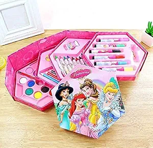 LAKHANI VENTURE Amazing 46 Piece Color Kit Art Set for Kids and Girls. | Color Box with Multiple Coloured pens, Crayons, Water coloures, Oil pastes and Pencils.(46 Color Box)