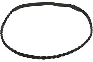 MOONBOW Bandeau Cheveux Femme Noir - Headband Tressé Suédine Simple et Uni aspect Velours - Bandeau Fin Taille unique - Headband Mariage Vintage - Look original Boho, Bohème, Hippie Chic