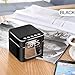 Produktbild LED-Wecker mit drahtlosem Bluetooth-Lautsprecher, tragbarer Metall-Mini-Quadrat-Spiegel TF-Karte AUX-Mikrofon-Uhr für Smartphone-Gebühr,Red (Black)