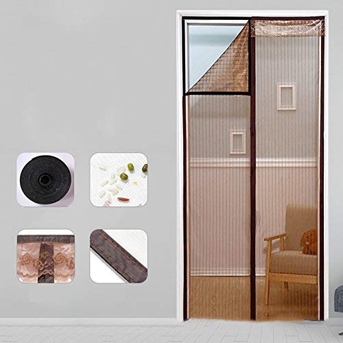 Preisvergleich Produktbild DYR Fliegengitter für Türen mit schwerem Netzgitter Türgitter für Schiebetüren Wohnzimmer Robust und langlebig - A 90 x 220 cm (35 x 87 Zoll)