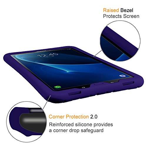 Fintie Samsung Galaxy Tab A 10.1 Hülle – [Bienenstock Serie] Leichte Rutschfeste Stoßfeste Silikon Schutzhülle Tasche Case Cover für Samsung Galaxy Tab A 10,1 Zoll T580N / T585N Tablet (2016 Version), Marineblau - 5
