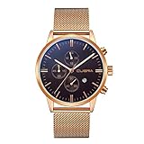 Herren Slim Quarzuhr Schwarz Ultra Thin Minimalist Handgelenk Mit Edelstahl Milanese Band Analog Klassische Luxus Business Uhren,I